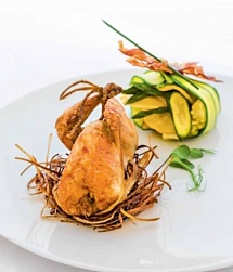 Перепел в беконе